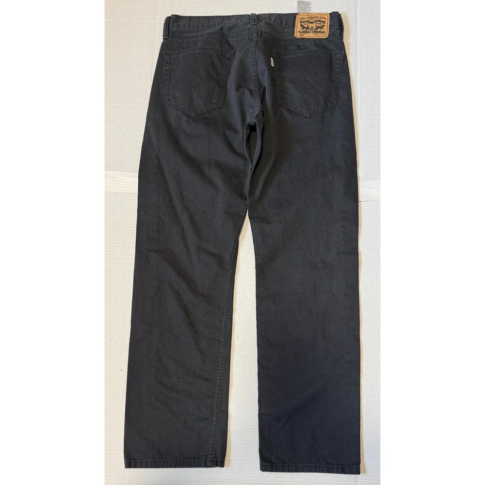 LEVI'S 505 - Men's Regular Fit Straight Leg Denim Black Jeans - Size 34x32